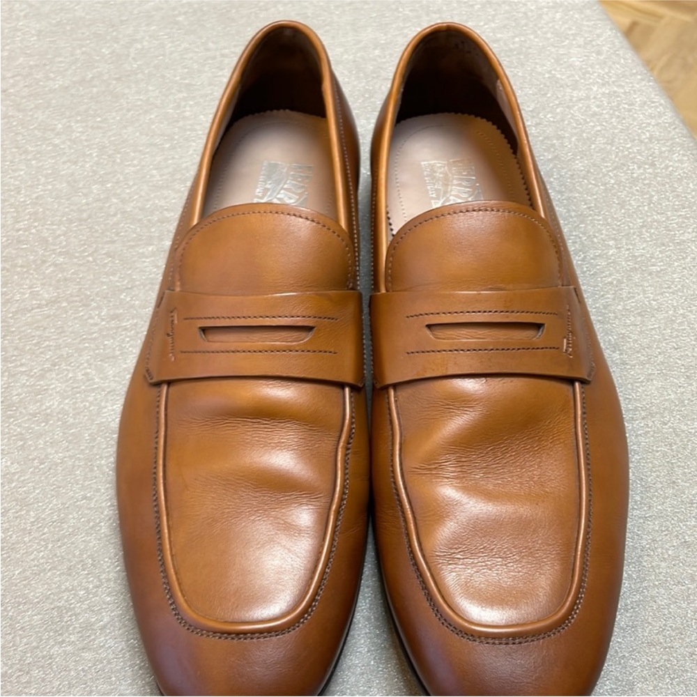 Salvatore Ferragamo tan loafers